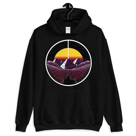 synthwave hoodie|synthwave pyramids hoodie.